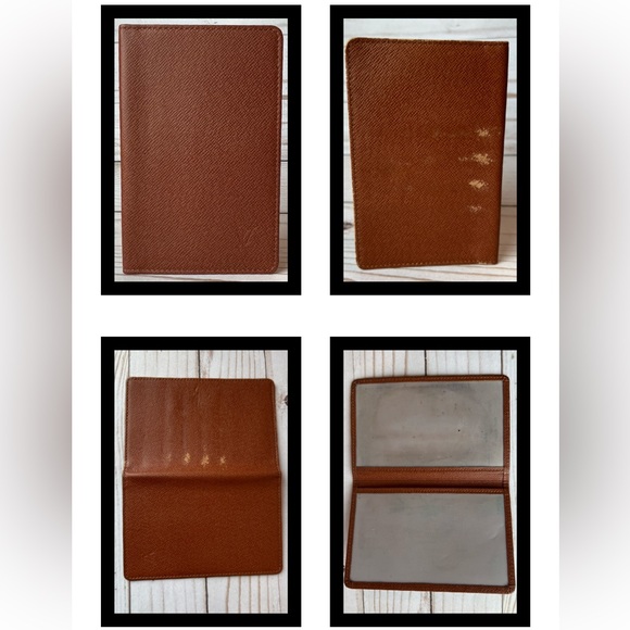 Vintage Luis Vuitton Brown Taiga Leather Card Case - Picture 4 of 10